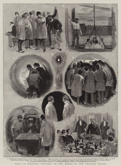 Visit of Military Officers to the Works of the Channel Tunnel by Joseph Nash